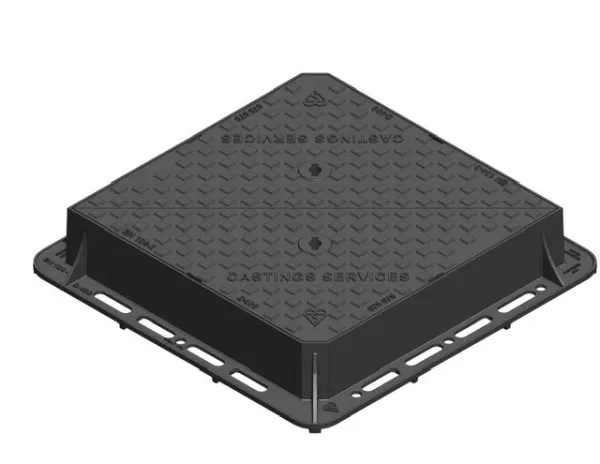 D400 Ductile Iron Cover and Frame 675 x 675 Square 150mm Deep